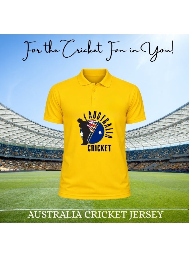 Australia Jersey T-Shirt for Adults - Unisex Australia Printed Dry-Fit Sports Jersey T-Shirt - Ideal Australia Jersey T-Shirt for Cricket Matches - Image 4